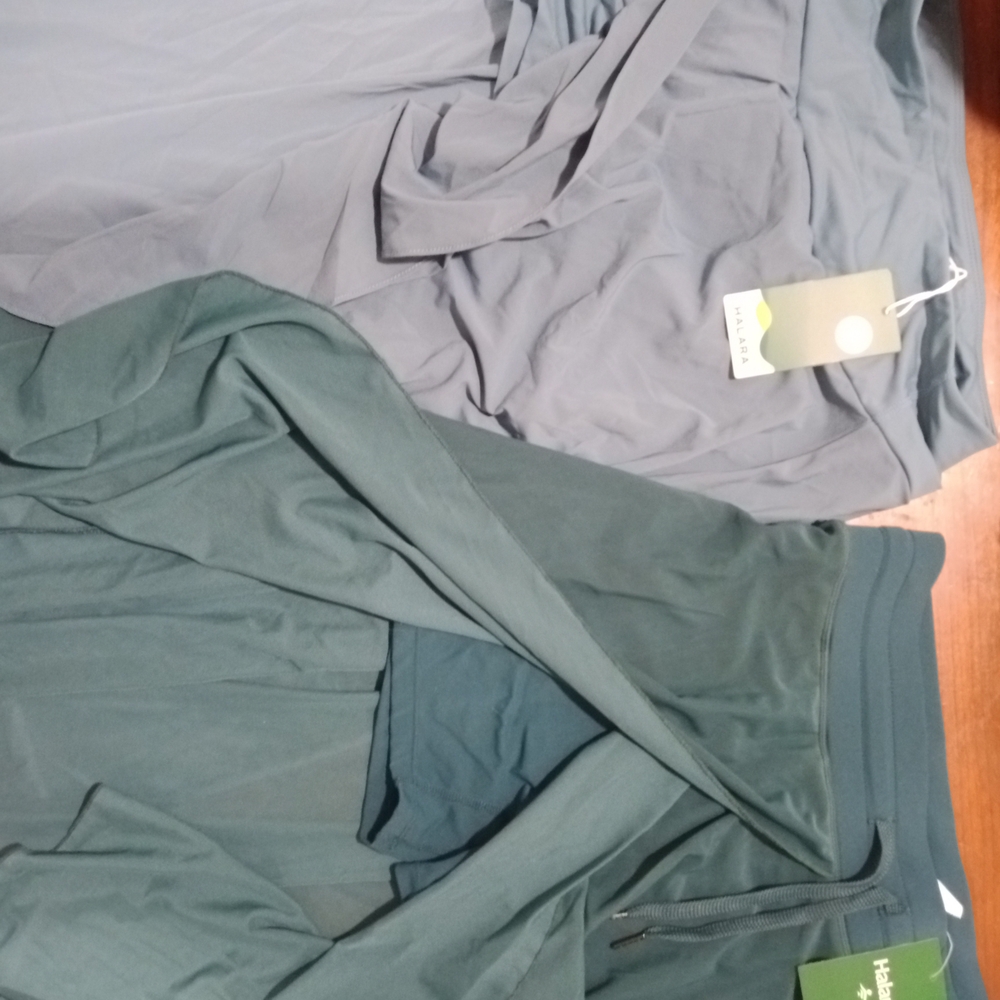 HALARA Maxi Skirts in Slate and Forest Green